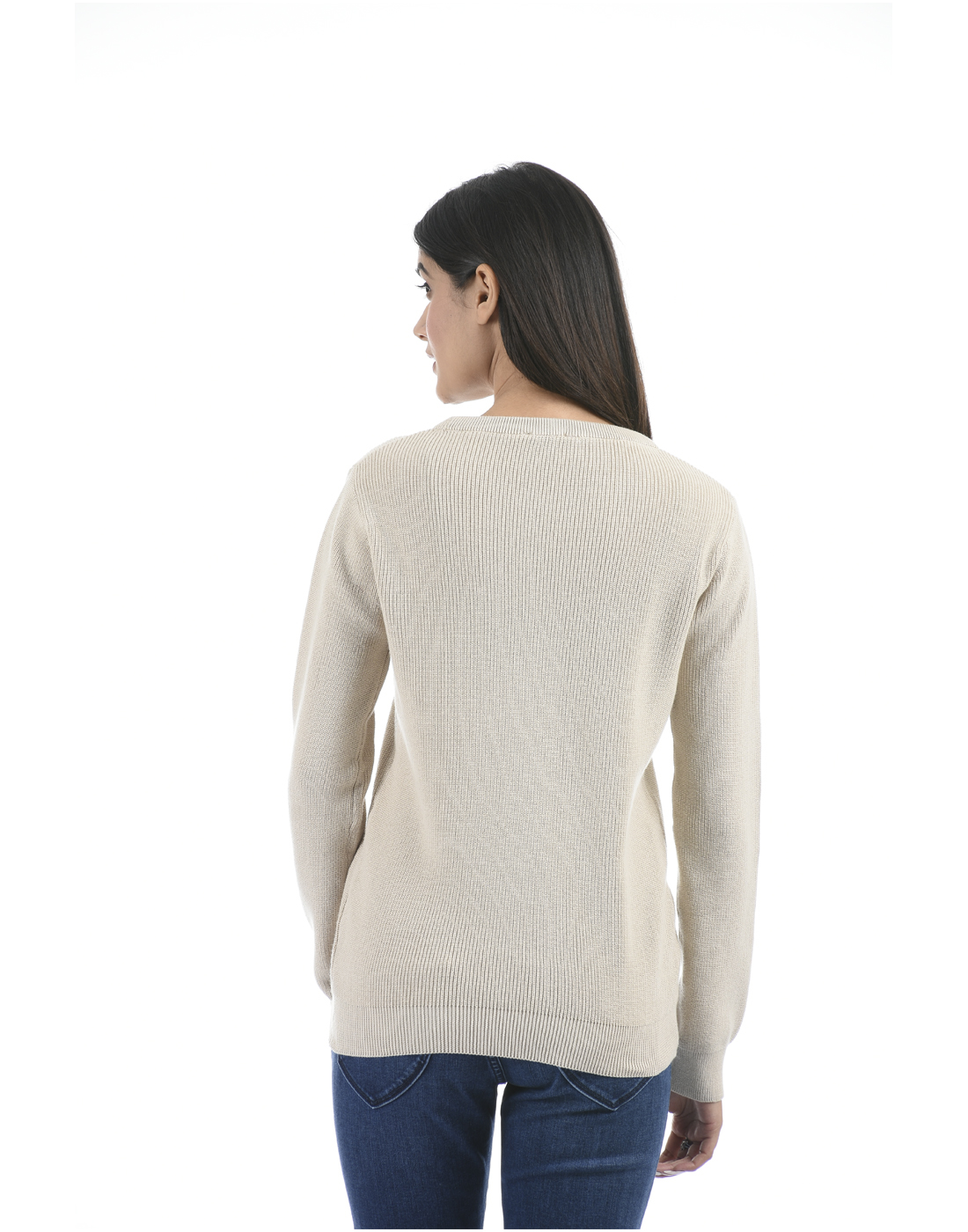 Portobello Wome Casual Wear Beige Sweater
